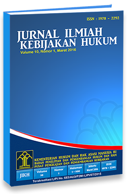 Jurnal Ilmiah Kebijakan Hukum